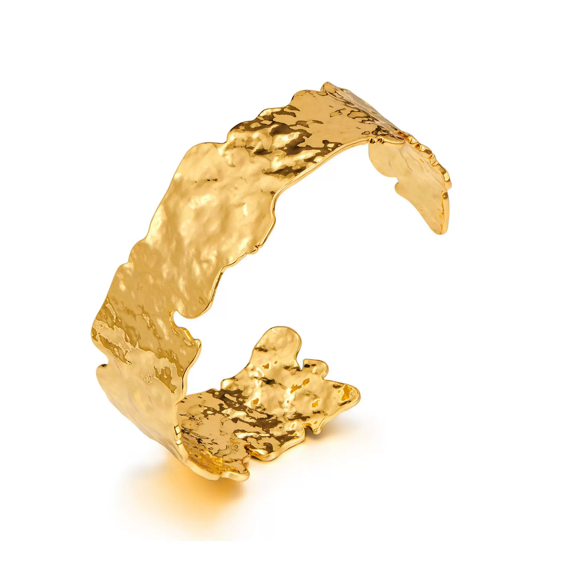 小众个性时尚简洁大气原创复古简约ins风18K设计感不规则纹理手镯