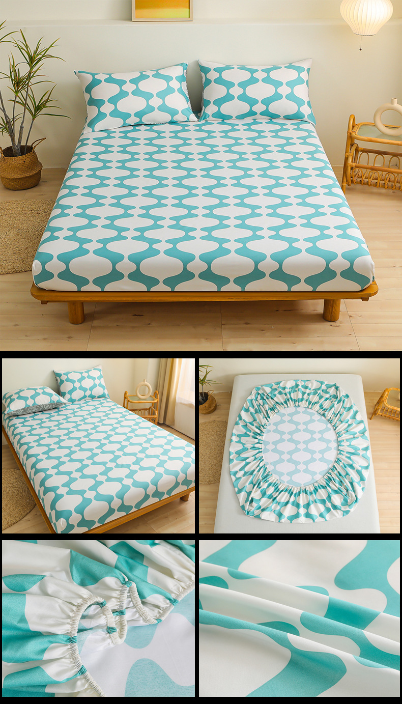 Articles de literie, textiles de maison, draps, ensemble de quatre pièces, draps à poches profondes_voghion.com