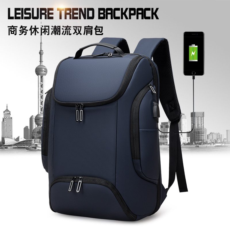 Cross-border new business dual-use backpack, multi-functional hand-held two-in-one men's backpack, large capacity travel bag, laptop bag