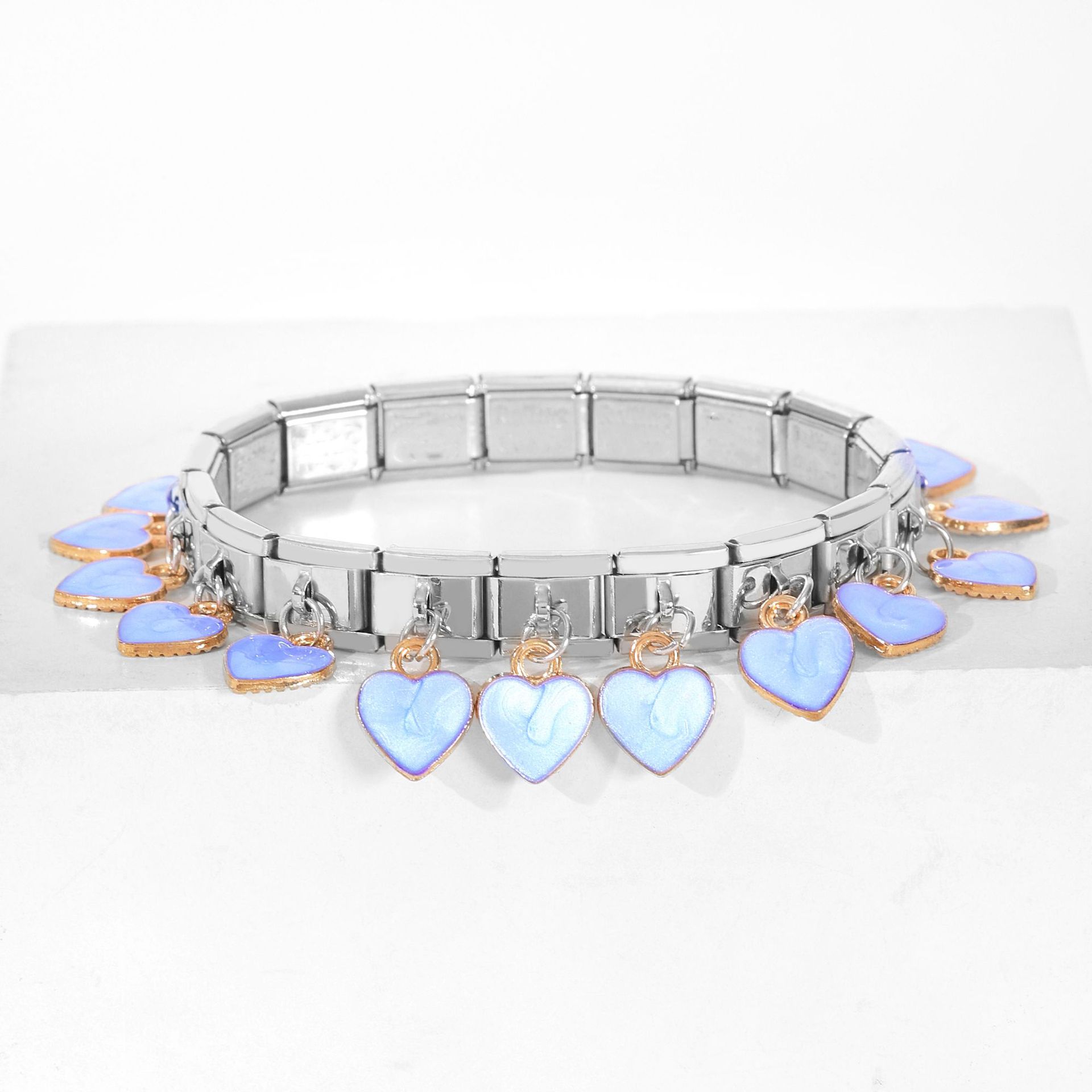 1 Piece Stainless Steel Heart Shape Polished Beads display picture 2