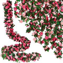 シミュレーションのバラの藤条の結婚祝いの装飾のアーチのエアコンの水道管はつるの偽の植物の花藤の卸売りを遮ります。