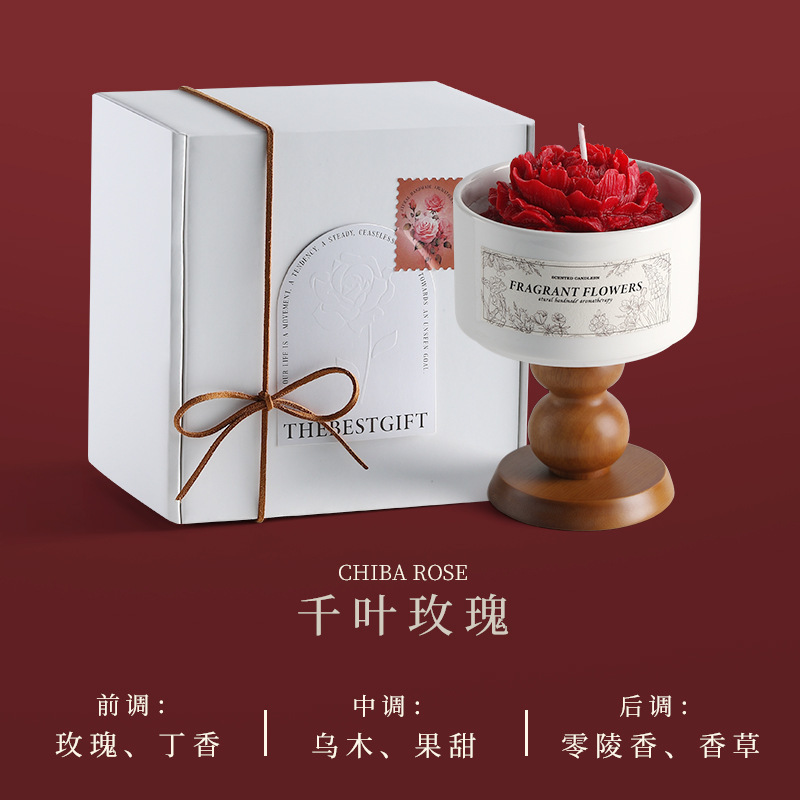 ツバキの花香薫ろうそく礼箱結婚お土産高級誕生日プレゼント大豆ワックス香薫雰囲気感置物|undefined