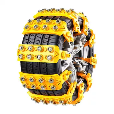 Tire snow chain — Anti-Skid Emergency Escape Chain - yellow-12-pack