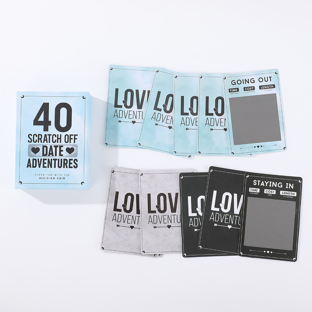 Board Cards 40 Date Adventures: Scratch-Off Card Game For Dating Ideas_voghion.com