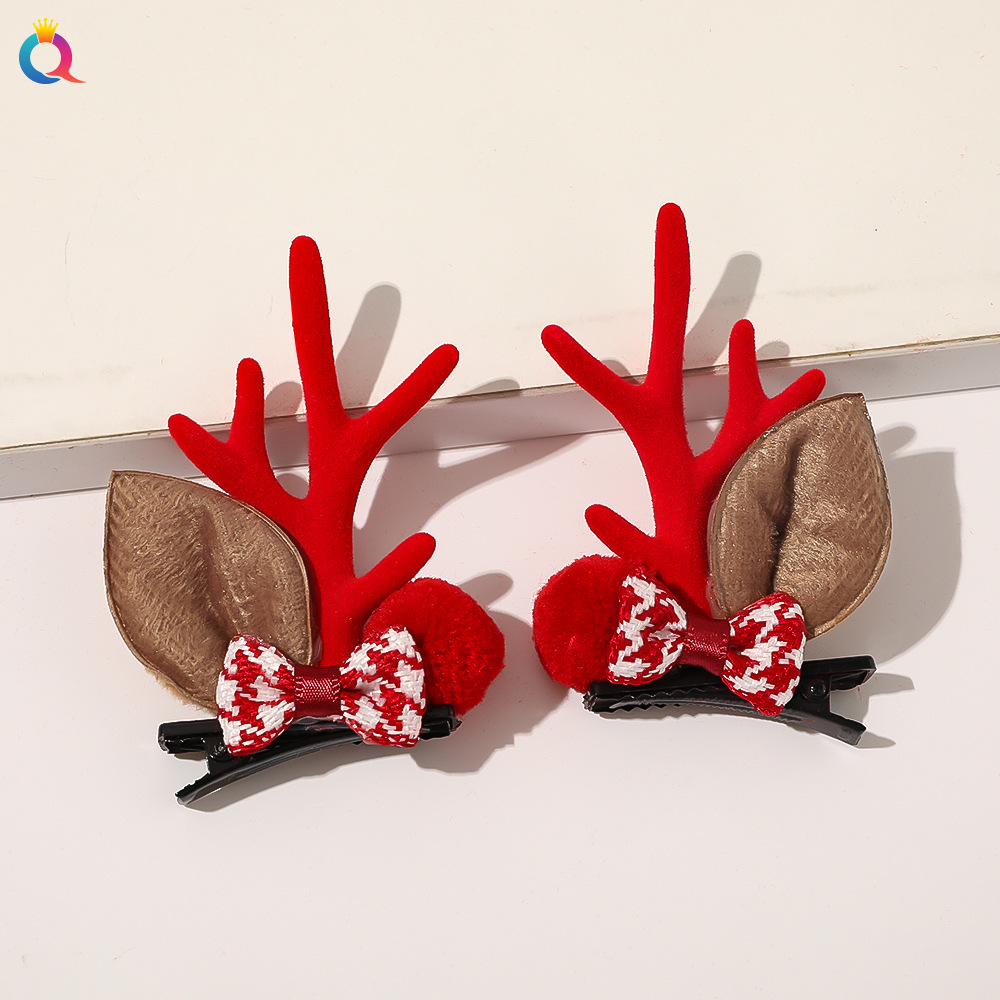 Christmas gift Christmas headdress plush large hair band high-grade hair tie ins large ring_voghion.com