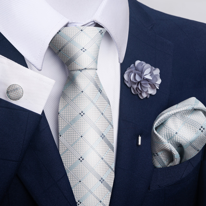 135g Weight Square Scarf, Cufflinks, Tie Classification Polyester Yarn Material Geometric, Stripe, Cashew Nuts Pattern All Seasons Season Men's Gender Commute Style Commute Geometric Stripe Cashew Nuts Polyester Yarn Men's Square Scarf Cufflinks Tie 75