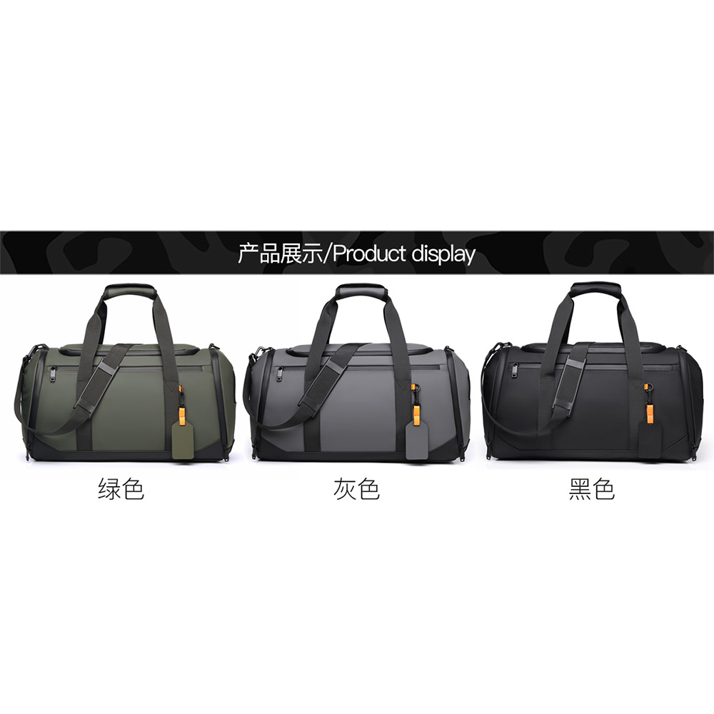 Bolsa de embarque de gran capacidad para viajes transfronterizos, bolsa de viaje portátil ligera y resistente al desgaste con barra de tracción