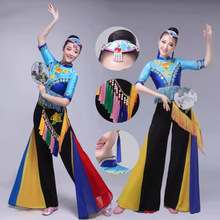 古典舞演出服爱我中华舞蹈服广场舞套装中老年现代舞服装秧歌服女