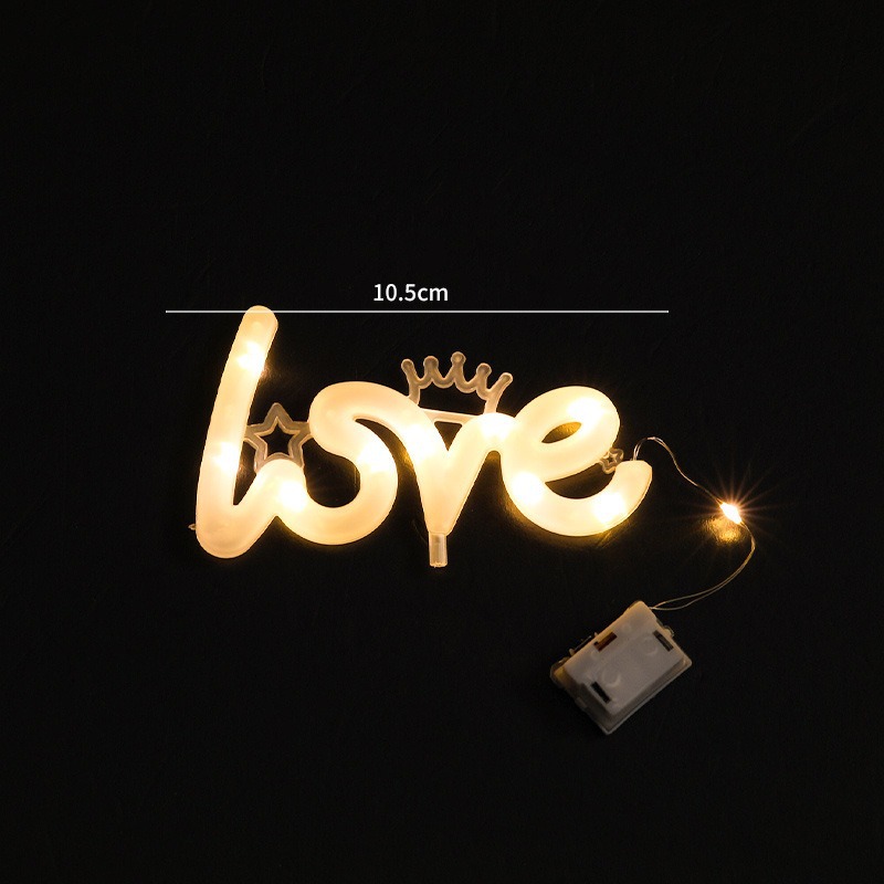 Luces decorativas, empaques para flores, luces blancas cálidas de feliz cumpleaños, luces con letras en inglés para confesiones del Día de San Valentín, empaques creativos para flores