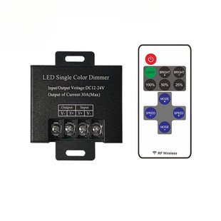 LED Monochrome Controller Black Aluminum Dimmer 11 Key RF Dimmer White Thin Remote Control