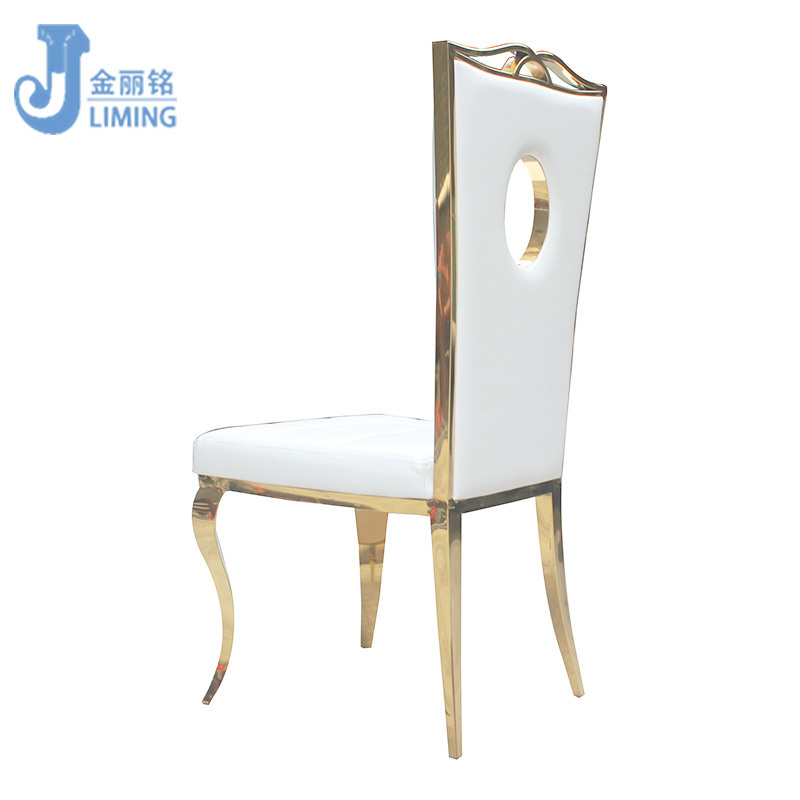 Silla de comedor de restaurante de acero inoxidable al por mayor sala de estar hogar cuadrado trasero Silla de comedor de acero inoxidable Banquete de hotel SILLA DE ACERO INOXIDABLE