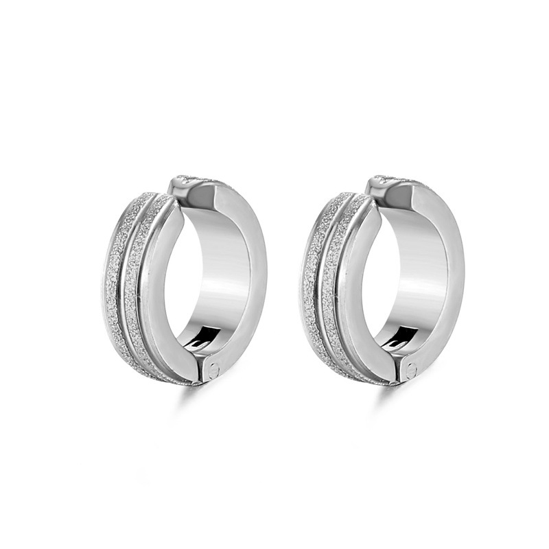 Simple Style Round Titanium Steel Ear Clips 1 Piece display picture 5