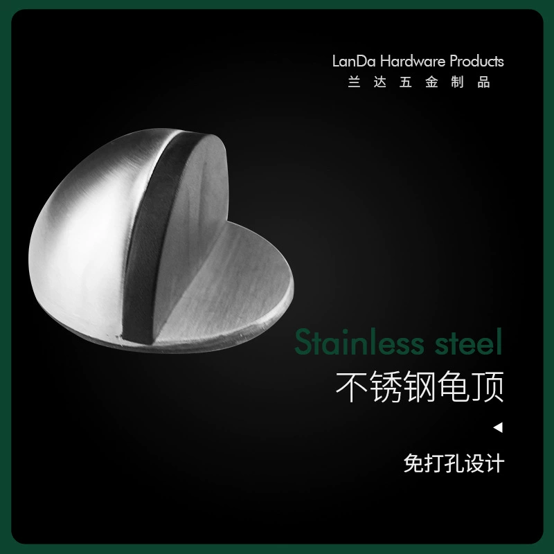 Верхняя часть черепахи из нержавеющей стали неперфорированный резиновый дверной ограничитель, предотвращающий столкновение, дверной ограничитель, стеклянная дверь, всасывающий пол, дверной ограничитель туалета