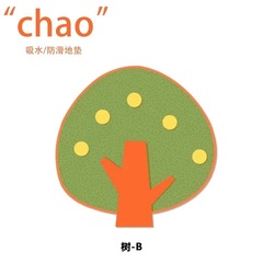 卡通創意小樹廚房客廳浴室硅藻泥地墊吸水易干硅藻泥地墊批發