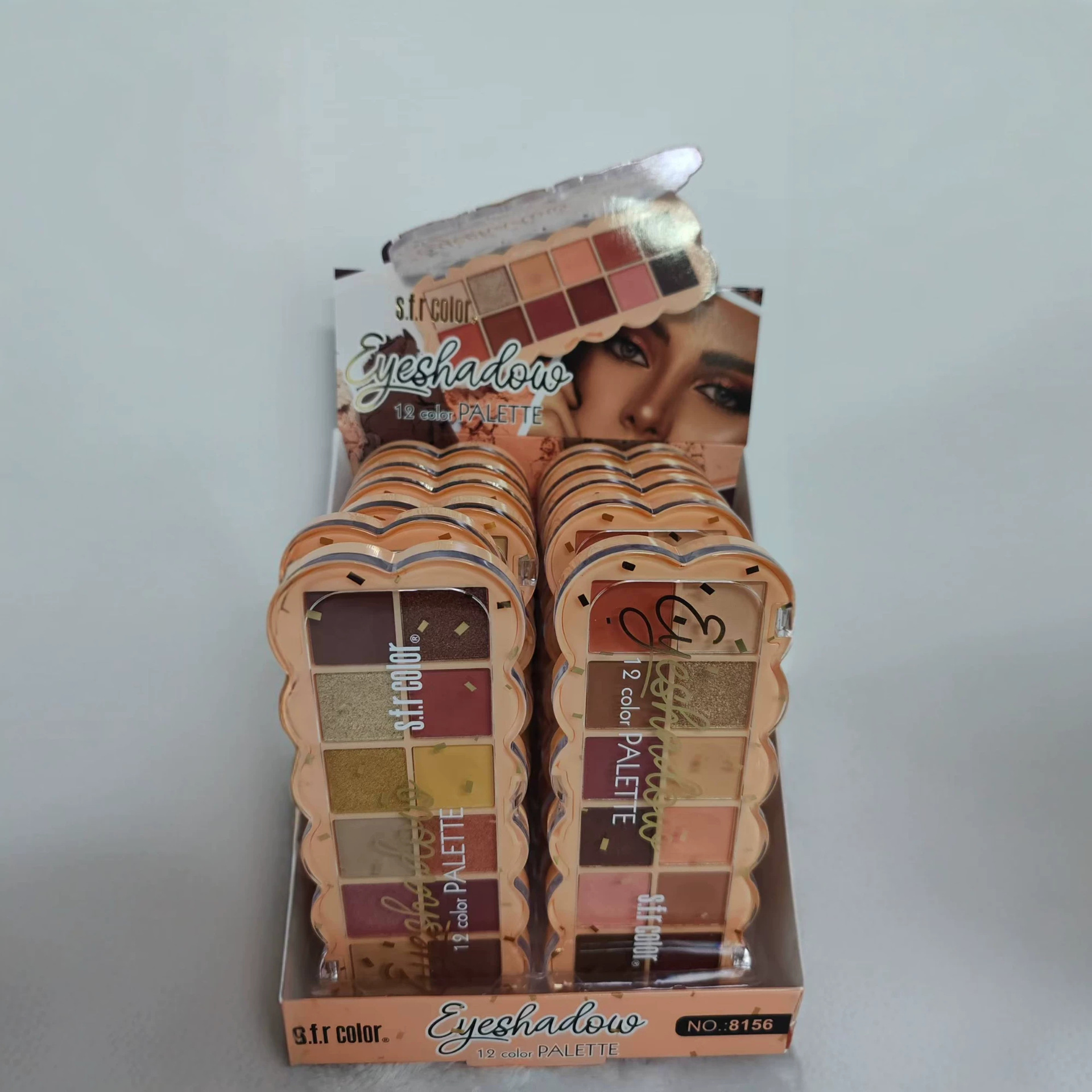 s.f.r. 12 colores 1 plato de sombra de ojos mate perla fácil de colorear no volar polvo de fiesta de tabaco maquillaje de comercio exterior