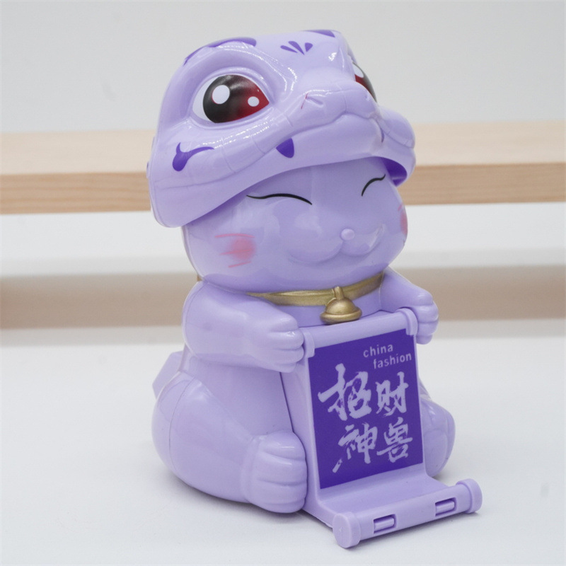 太阳能灵蛇招财猫桌面摆件办公室装饰品跨境电商创意礼品车载摆件详情15