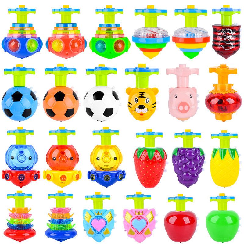 Internet-Famous Children's Light-Up Toys, Glowing Light and Music Spinning Top, Wholesale for Boys and Girls at Street Stalls and Plazas