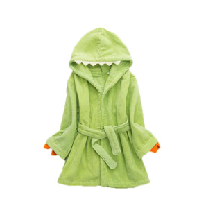 ∞Cross-Border Children's Cartoon Bathrobe Paw Dinosaur Bath Towel Absorbent Cartoon Toddler Hooded Cloak Factory