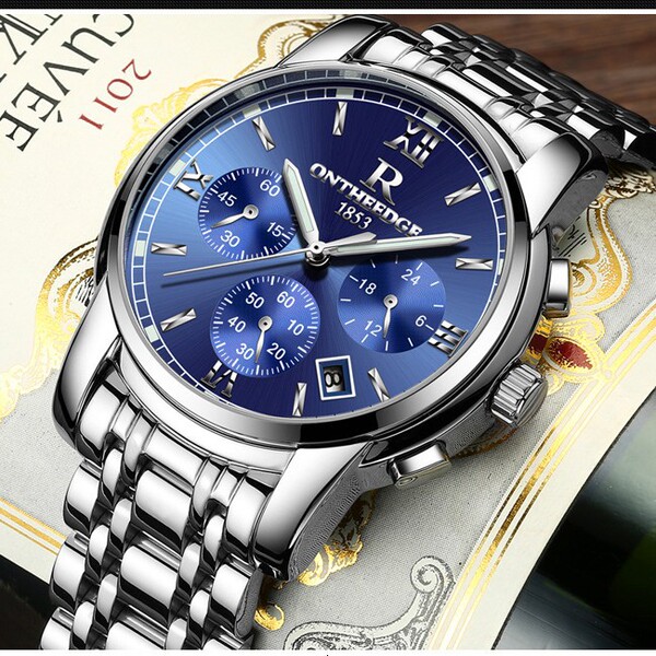 men's universal quartz steel belt stainless steel