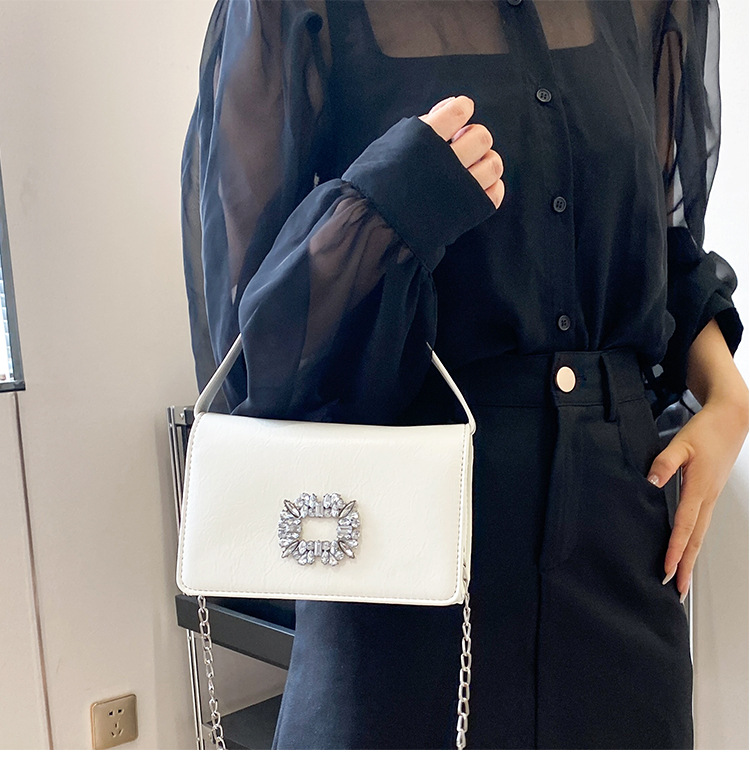 2023 Borsa a tracolla a tracolla con diamante appiccicoso versatile di nuova moda Borsa a tracolla da donna piccola borsa quadrata Produttore Borse da donna all'ingrosso_voghion.com