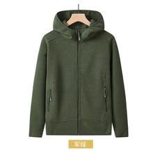 加厚连帽摇粒绒男外套休闲大码宽松新款连帽抓绒衣年秋冬上衣毛呢