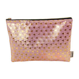 亚马逊荔枝纹皮革收纳包  化妆品零钱PU皮革拉链袋 外出手拿包