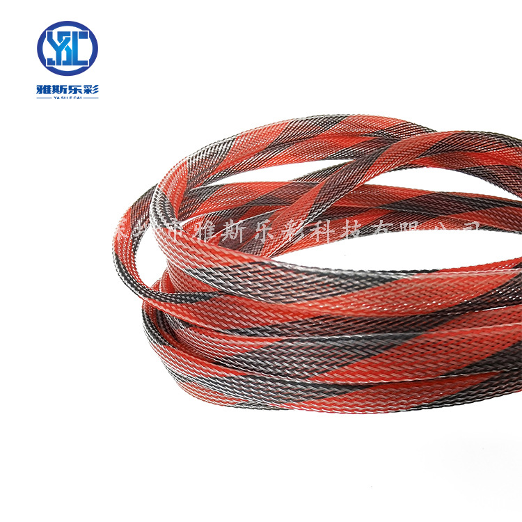 厂家PET编织网管电工电脑电源线保护网管尼龙编织彩色伸缩阻燃