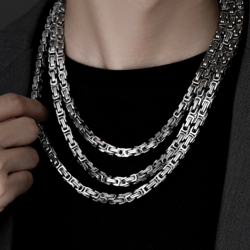 Hip-Hop Geometric Titanium Steel Menu0027S Necklace 1 Piece