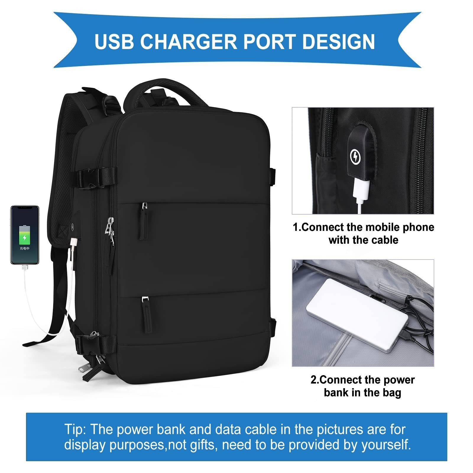 Waterproof Travel Backpack For Men With Wet And Dry Compartment_voghion.com