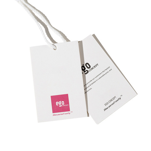 General-purpose unisex clothing tags for factory wholesale, including logo-printed labels, bed linen tags, and hanging beads.