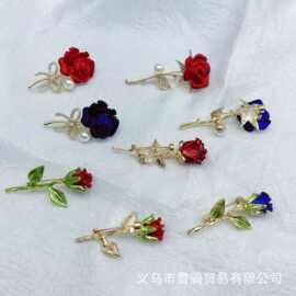 热销新款时尚气质优雅玫瑰花胸针 韩版高档衣饰领针别针配饰品