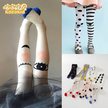 批发春秋宝宝童袜 甜美女童大眼睛连裤袜潮范棉袜公主袜舞蹈袜