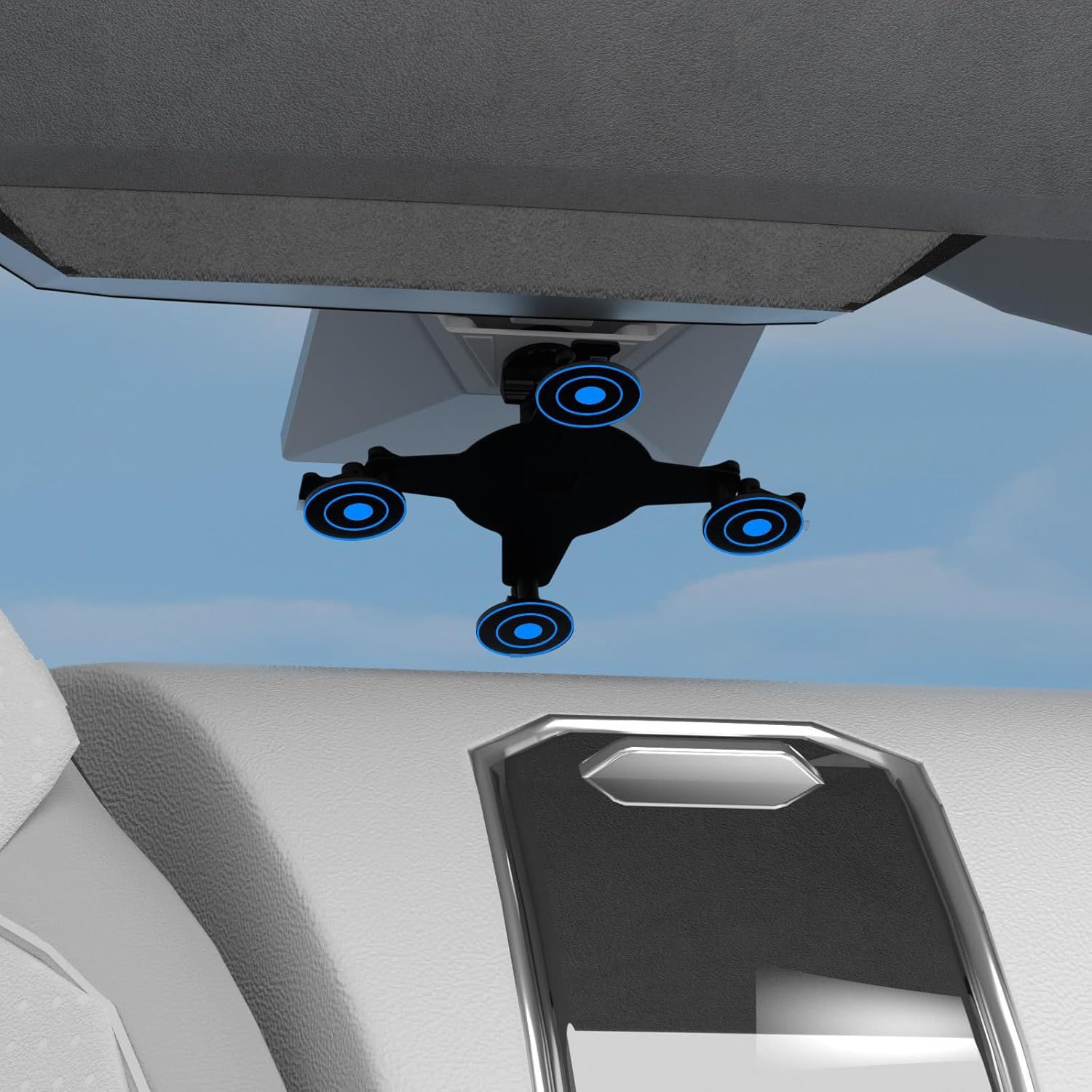 Cross-Border Hot-Selling Car Roof Suction Cup/Magnet Mount Mini Receiver Holder Outdoor Stand
