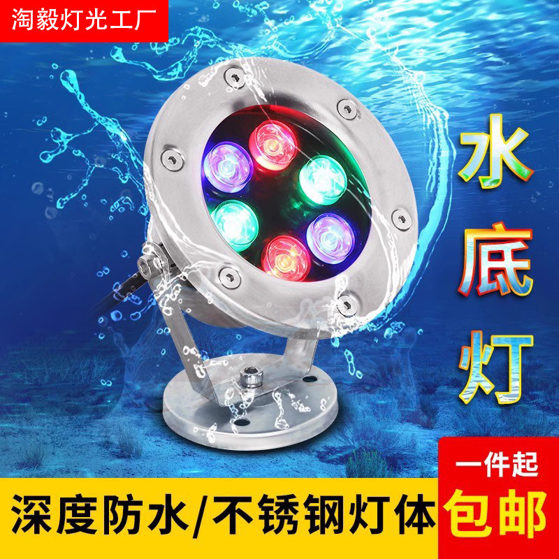 Luz submarina LED baja tensión 12V piscina acuario fuente submarina de acero inoxidable l piscina de peces foco piscina de buceo image 1
