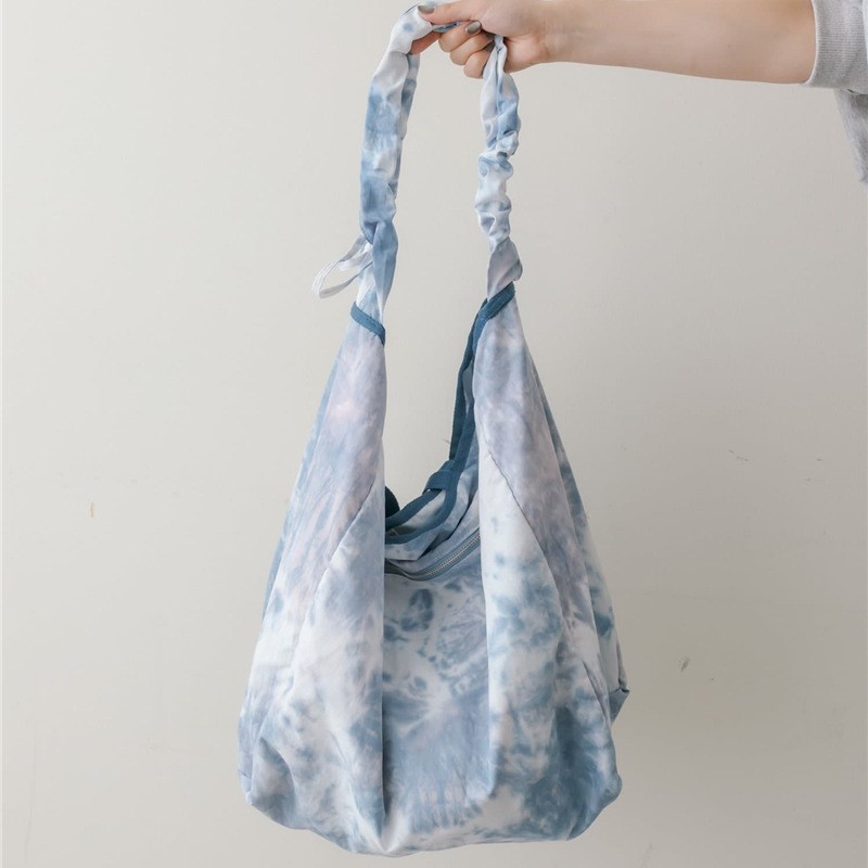 Tie Dye Storage Bag, Makeup Bag, Cosmetic Pouch, Travel Organizer, Boho Chic, Hippie Style, Vintage, Rainbow Gradient, Soft Canvas, Polyester, Waterpr_voghion.com