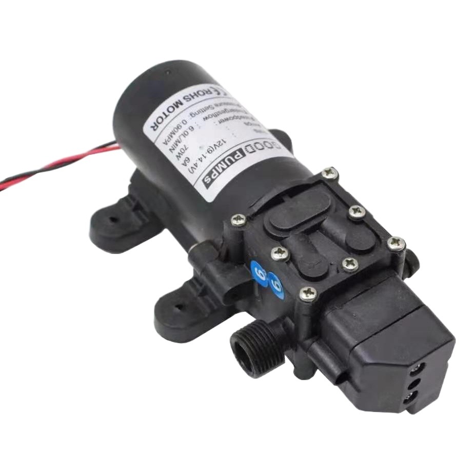 Miniatura bomba de diafragma eléctrica inteligente 12V pulverizador eléctrico accesorios pistola de cierre de alta presión lavadora de coches bomba de agua