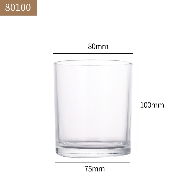 DIY tazas de vidrio perfumadas claras y simples vela casera vela casera vela recipiente de vidrio vacío taza