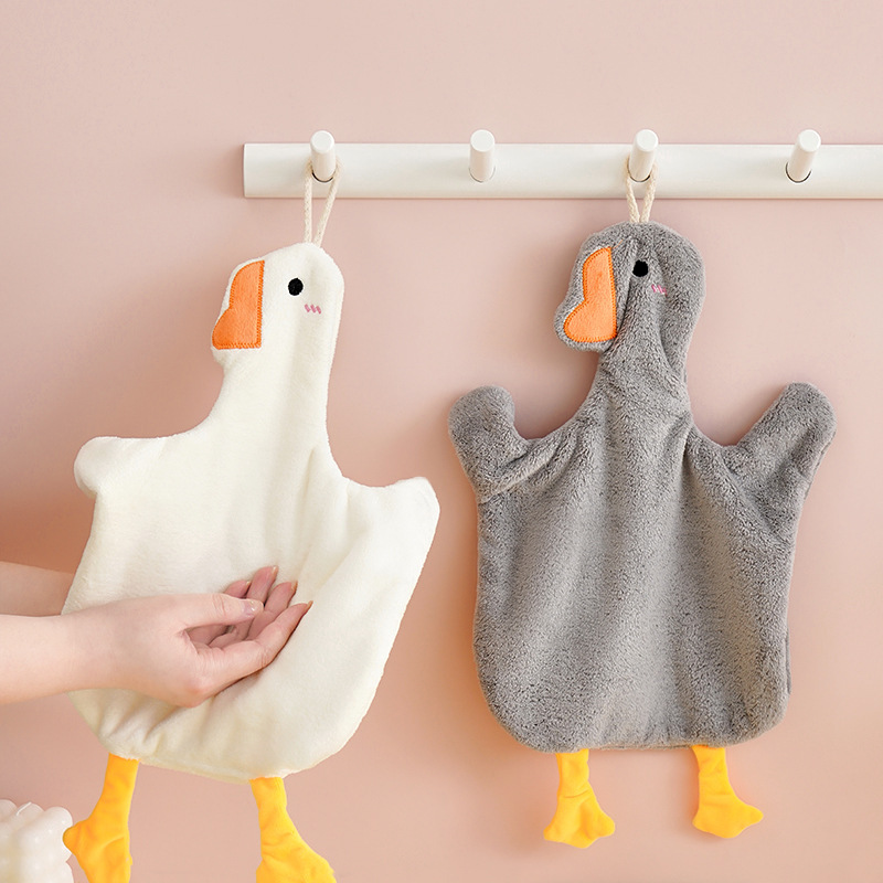 Hobbyist goose towel, wall-mounted cute hand towels for children, bathroom hand towels, kitchen towels