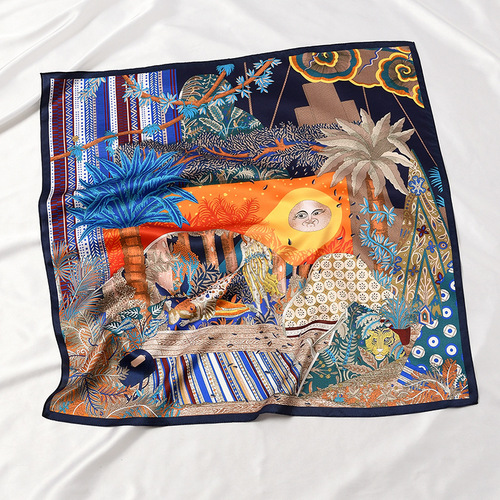 Silk mulberry silk small square scarf women's versatile Hangzhou spring and autumn gauze scarf thin scarf with suit shirt