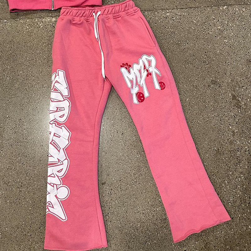 Herrenbekleidung Modetrend bunter Buchstabendruck loser Pullover Hip-Hop-Straßenkleidung Strickjacke lässiges Oberteil_voghion.com