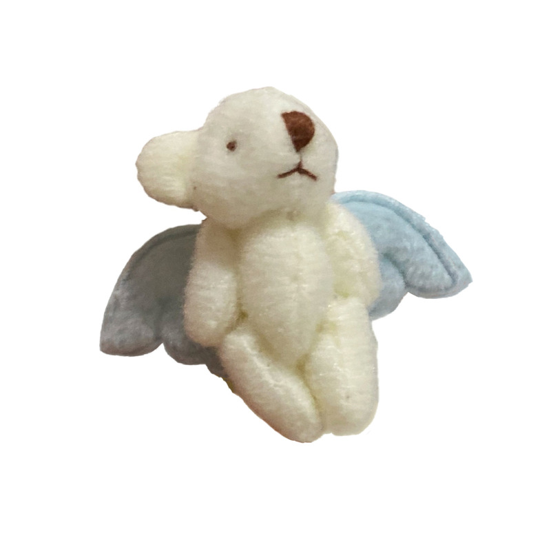 ぼんやりしている天使の熊の携帯チェーンの人形のぬいぐるみのペンダントはかわいいキーホルダーins関節熊を掛けます。|undefined