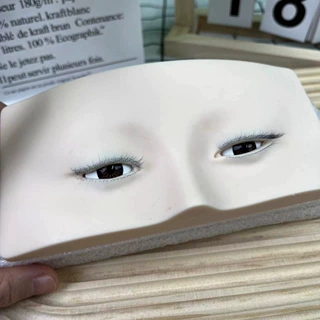 美睫练习模特头眼皮可提拉三层上睫毛嫁接道具软胶3D新手美睫头模