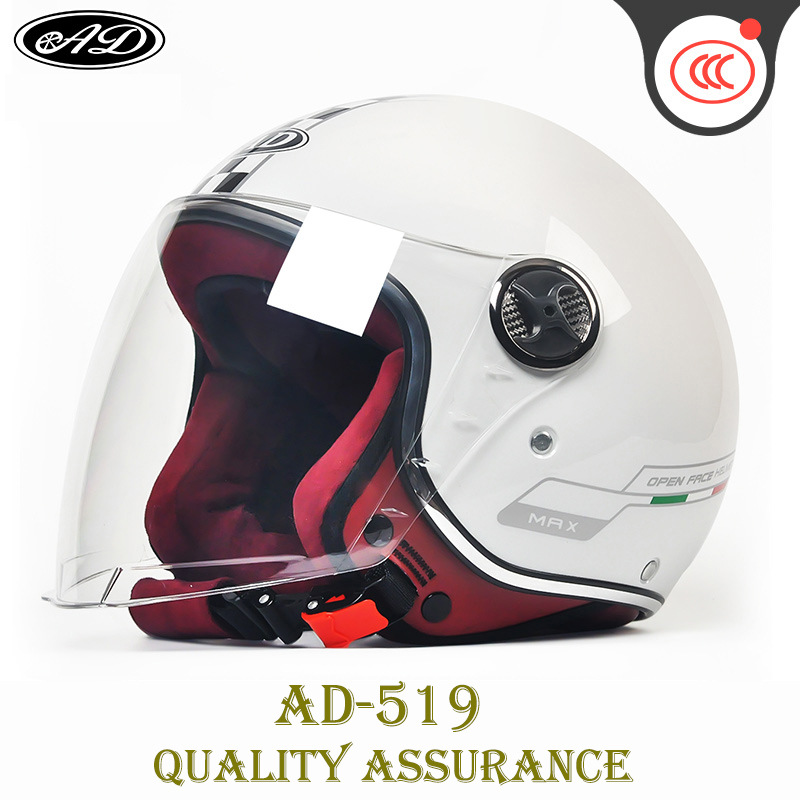 Motuoche – Motosiklet kaskı (dəbilqə) Motorcycle Helmet for - white-checkered-flag-long-transparent-visor