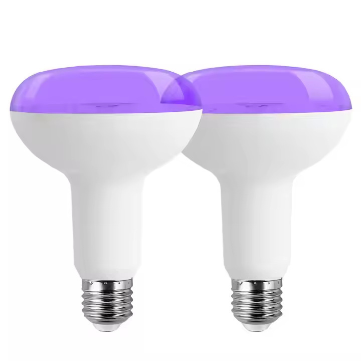 Led Br30 Transparent Cover Uva 395Nm15W E26 Purple Light Fluorescent Black Light Party Halloween Atmosphere Light Led Br30 Transparent Cover Uva 395Nm15W E26 Purple Light Fluorescent Black Light Party Halloween Atmosphere Light