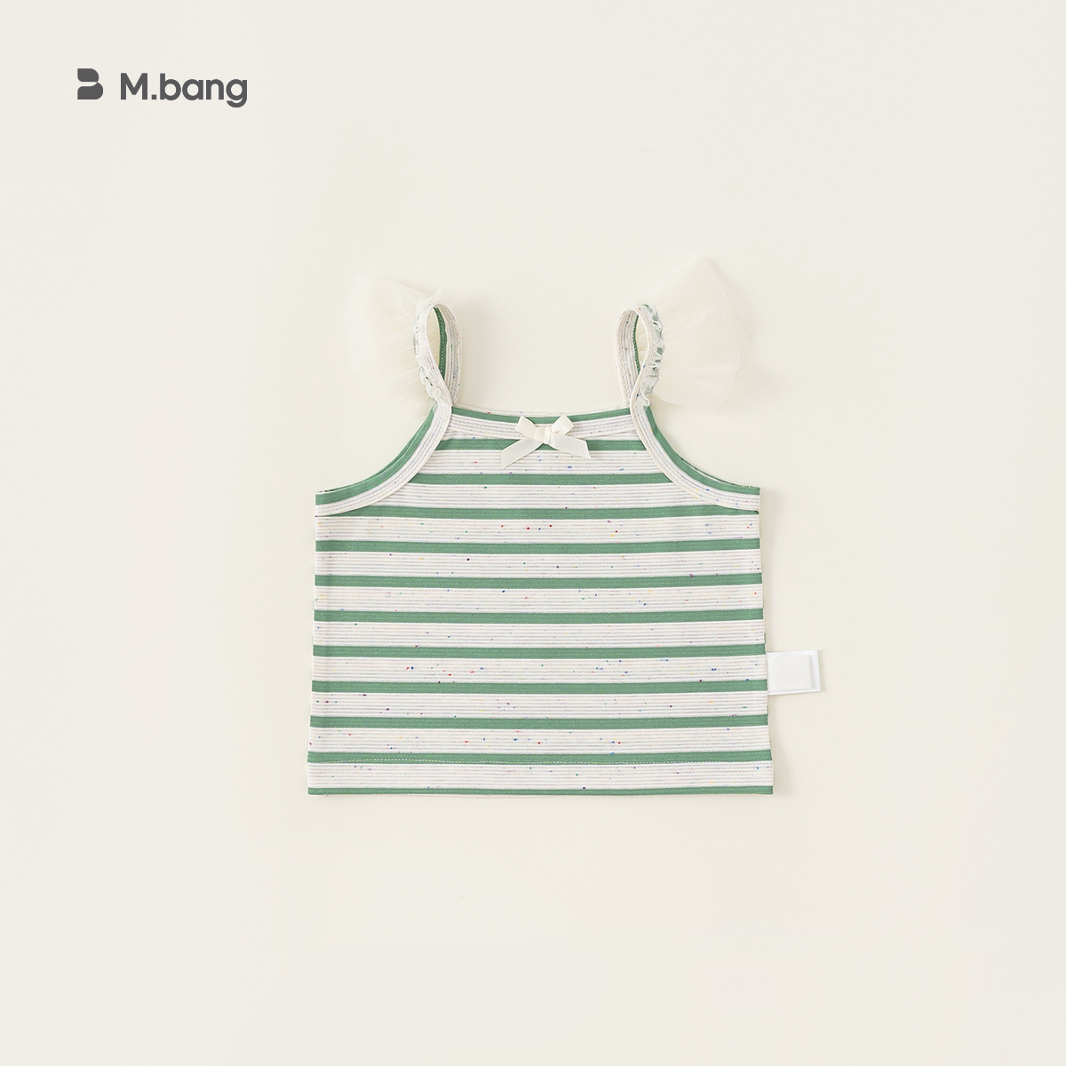 Youbao ropa para niños ropa de verano para niñas tops de manga voladora para niños pequeños y medianos tops de lazo para niños tirantes a rayas en contraste