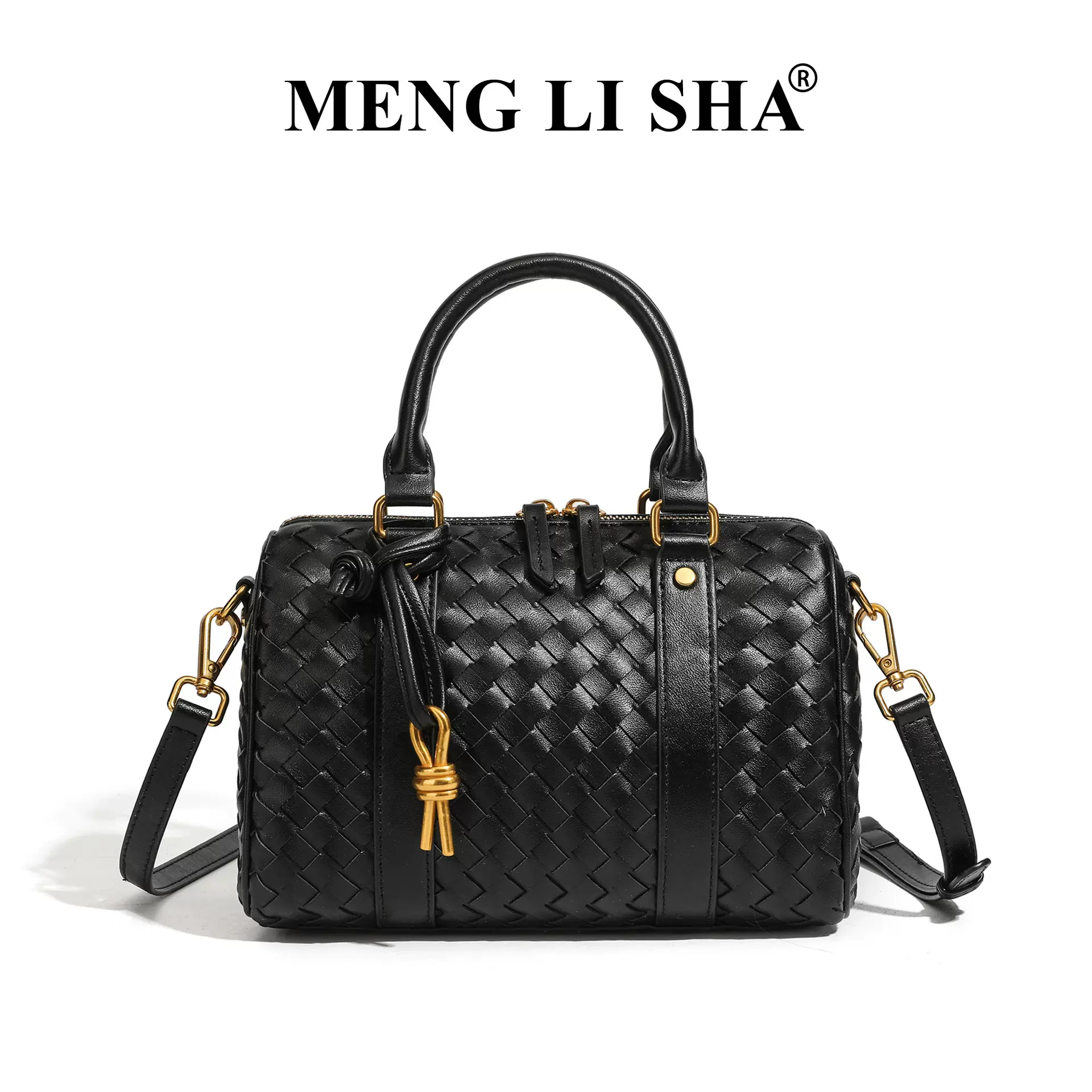 2026新款高级感复古编织包通勤简约百搭单肩斜挎手提波士顿枕头包