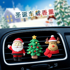 New Christmas car air outlet perfume clip car aromatherapy air conditioner perfume decoration Santa Claus ornaments