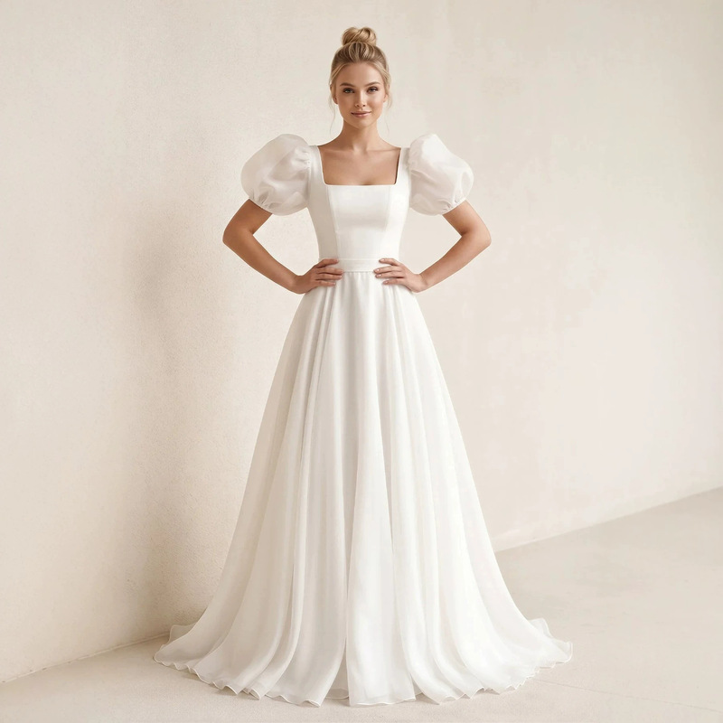 White dress for graduation party, plus-size light wedding dress, white mini dress for art exam, graduation, coming-of-age ceremony, girls' dress for high school students White dress for graduation party, plus-size light wedding dress, white mini dress for art exam, graduation, coming-of-age ceremony, girls' dress for high school students