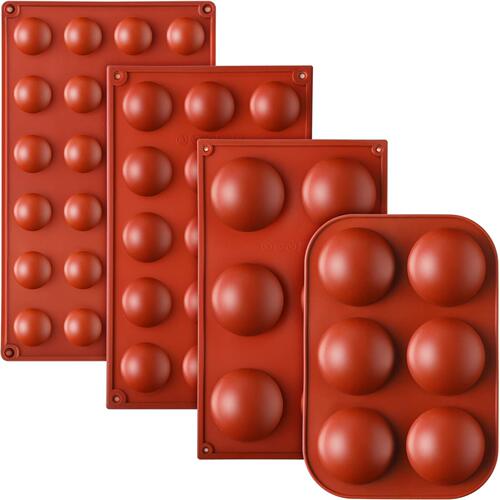 Sanxin 6-piece semi-circular French mousse cake silicone mold DIY 15-hole ball sandwich chocolate mold