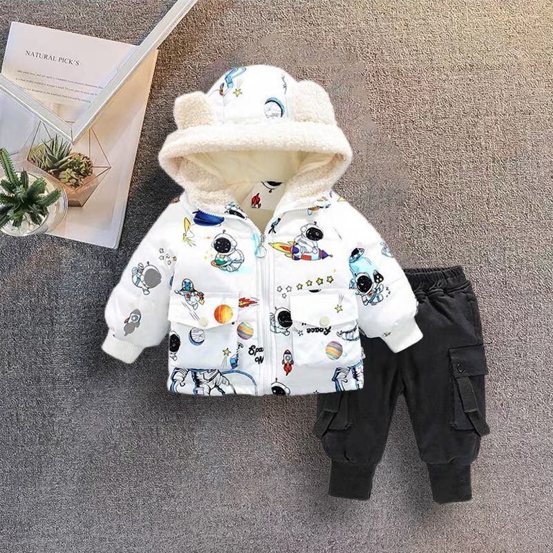 宝宝冬季棉服套装2025新款1一3岁冬款儿童棉袄两件套婴儿冬装棉衣